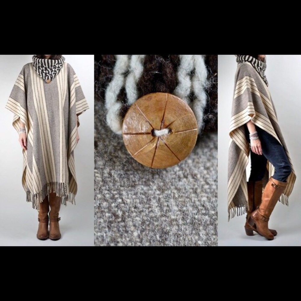 Vintage Handwoven Wool Serape